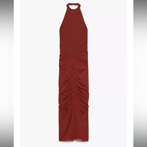 Zara halter combination midi dress - Picture 4 of 4